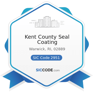 Kent County Seal Coating - SIC Code 2951 - Asphalt Paving Mixtures and Blocks