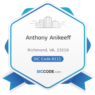 Anthony Anikeeff - SIC Code 8111 - Legal Services