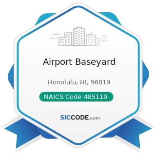 Airport Baseyard - NAICS Code 485119 - Other Urban Transit Systems