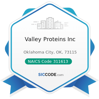 Valley Proteins Inc - NAICS Code 311613 - Rendering and Meat Byproduct Processing
