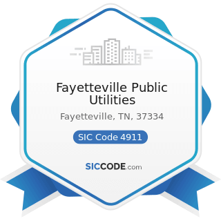 Fayetteville Public Utilities - SIC Code 4911 - Electric Services