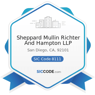 Sheppard Mullin Richter And Hampton LLP - SIC Code 8111 - Legal Services