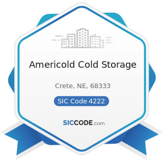 Americold Cold Storage - SIC Code 4222 - Refrigerated Warehousing and Storage