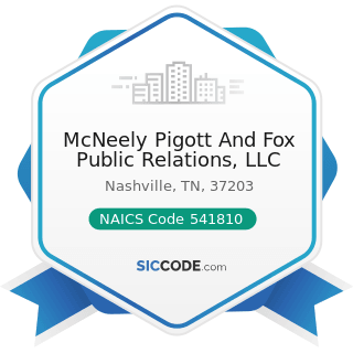 McNeely Pigott And Fox Public Relations, LLC - NAICS Code 541810 - Advertising Agencies