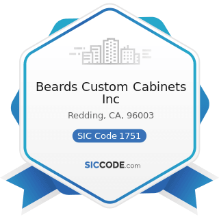 Beards Custom Cabinets Inc - SIC Code 1751 - Carpentry Work