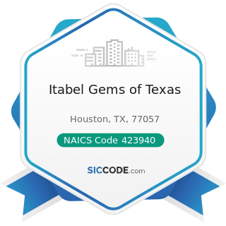 Itabel Gems of Texas - NAICS Code 423940 - Jewelry, Watch, Precious Stone, and Precious Metal...