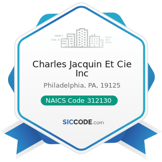 Charles Jacquin Et Cie Inc - NAICS Code 312130 - Wineries