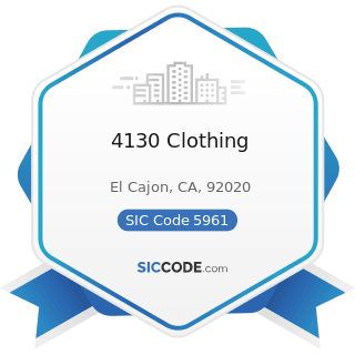 4130 Clothing - SIC Code 5961 - Catalog and Mail-Order Houses