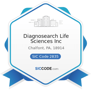 Diagnosearch Life Sciences Inc - SIC Code 2835 - In Vitro and In Vivo Diagnostic Substances