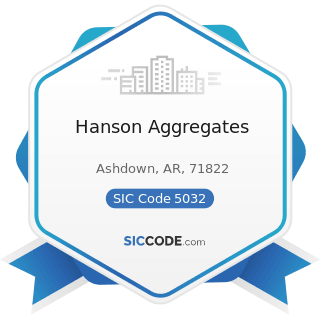 Hanson Aggregates - SIC Code 5032 - Brick, Stone, and Related Construction Materials