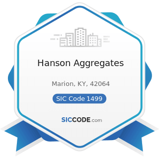 Hanson Aggregates - SIC Code 1499 - Miscellaneous Nonmetallic Minerals, except Fuels