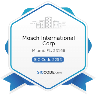 Mosch International Corp - SIC Code 3253 - Ceramic Wall and Floor Tile