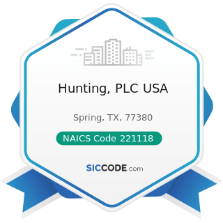 Hunting, PLC USA - NAICS Code 221118 - Other Electric Power Generation