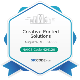 Creative Printed Solutions - NAICS Code 424120 - Stationery and Office Supplies Merchant...