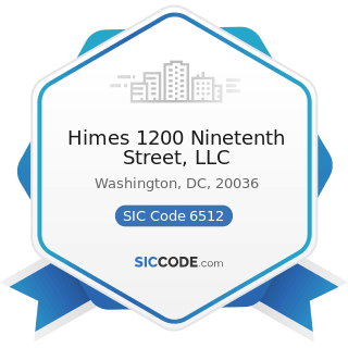 Himes 1200 Ninetenth Street, LLC - SIC Code 6512 - Operators of Nonresidential Buildings