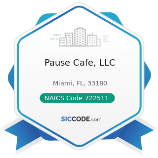 Pause Cafe, LLC - NAICS Code 722511 - Full-Service Restaurants