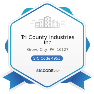 Tri County Industries Inc - SIC Code 4953 - Refuse Systems