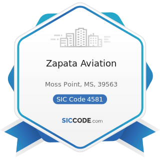 Zapata Aviation - SIC Code 4581 - Airports, Flying Fields, and Airport Terminal Services