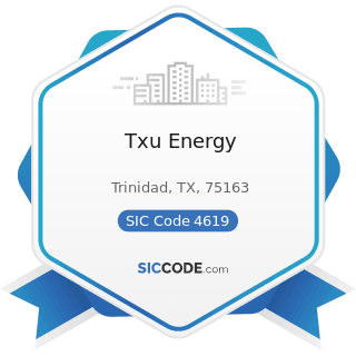 Txu Energy - SIC Code 4619 - Pipelines, Not Elsewhere Classified