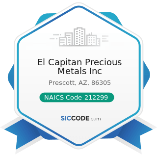 El Capitan Precious Metals Inc - NAICS Code 212299 - All Other Metal Ore Mining