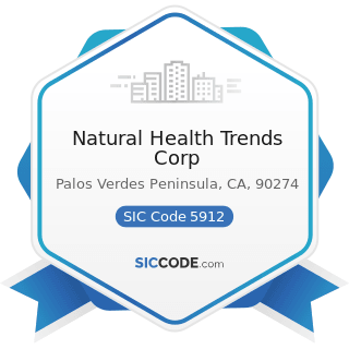 Natural Health Trends Corp - SIC Code 5912 - Drug Stores and Proprietary Stores