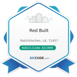 Red Built - NAICS Code 321999 - All Other Miscellaneous Wood Product Manufacturing