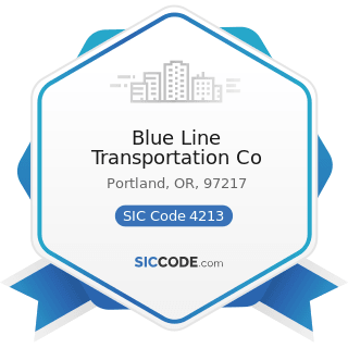 Blue Line Transportation Co - SIC Code 4213 - Trucking, except Local