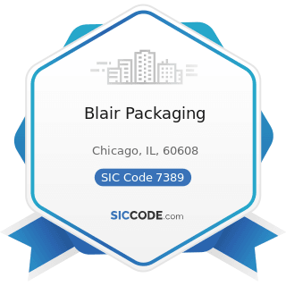 Blair Packaging - SIC Code 7389 - Business Services, Not Elsewhere Classified