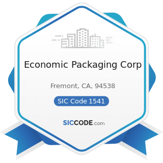 Economic Packaging Corp - SIC Code 1541 - General Contractors-Industrial Buildings and Warehouses