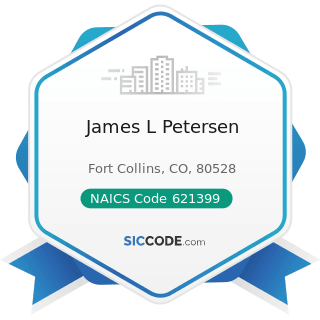 James L Petersen - NAICS Code 621399 - Offices of All Other Miscellaneous Health Practitioners