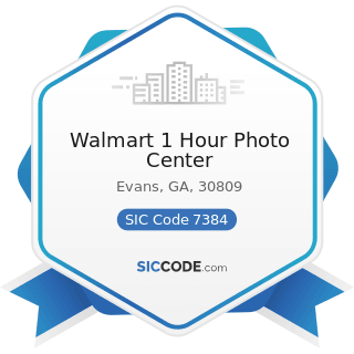 Walmart 1 Hour Photo Center - SIC Code 7384 - Photofinishing Laboratories