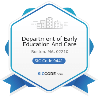 Department of Early Education And Care - SIC Code 9441 - Administration of Social, Human...
