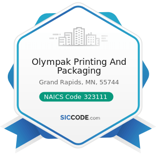Olympak Printing And Packaging - NAICS Code 323111 - Commercial Printing (except Screen and...
