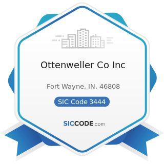 Ottenweller Co Inc - SIC Code 3444 - Sheet Metal Work