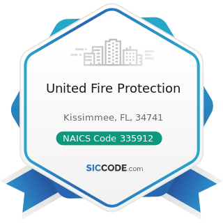United Fire Protection - NAICS Code 335912 - Primary Battery Manufacturing