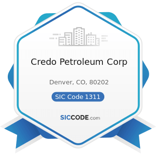 Credo Petroleum Corp - SIC Code 1311 - Crude Petroleum and Natural Gas