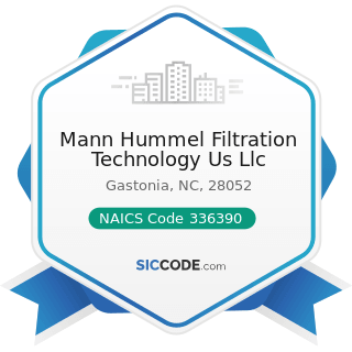 Mann Hummel Filtration Technology Us Llc - NAICS Code 336390 - Other Motor Vehicle Parts...