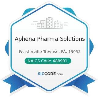 Aphena Pharma Solutions - NAICS Code 488991 - Packing and Crating