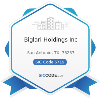 Biglari Holdings Inc - SIC Code 6719 - Offices of Holding Companies, Not Elsewhere Classified