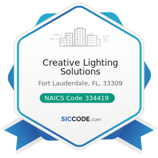 Creative Lighting Solutions - NAICS Code 334419 - Other Electronic Component Manufacturing