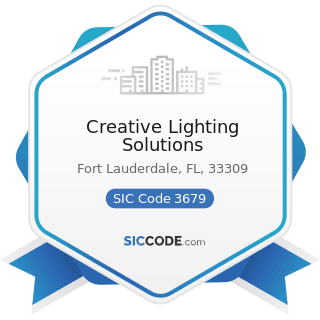 Creative Lighting Solutions - SIC Code 3679 - Electronic Components, Not Elsewhere Classified