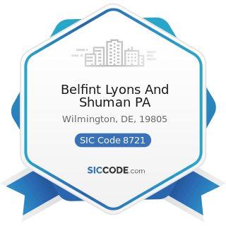 Belfint Lyons And Shuman PA - SIC Code 8721 - Accounting, Auditing, and Bookkeeping Services