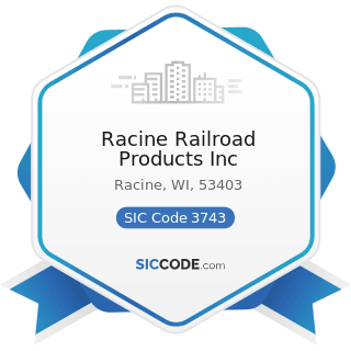 Racine Railroad Products Inc - SIC Code 3743 - Railroad Equipment