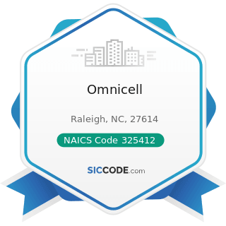 Omnicell - NAICS Code 325412 - Pharmaceutical Preparation Manufacturing
