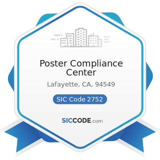 Poster Compliance Center - SIC Code 2752 - Commercial Printing, Lithographic