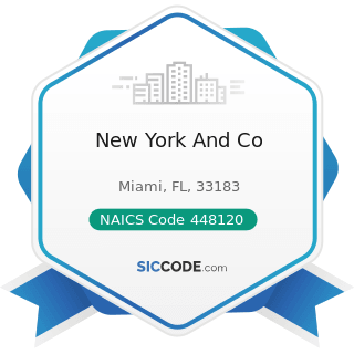 New York And Co - NAICS Code 448120 - Women's Clothing Stores
