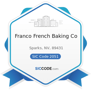Franco French Baking Co - SIC Code 2051 - Bread and other Bakery Products, except Cookies and...