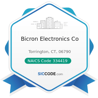 Bicron Electronics Co - NAICS Code 334419 - Other Electronic Component Manufacturing