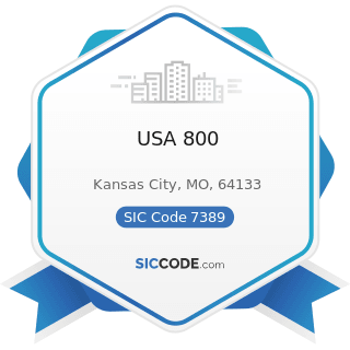 USA 800 - SIC Code 7389 - Business Services, Not Elsewhere Classified