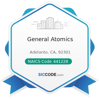 General Atomics - NAICS Code 441228 - Motorcycle, ATV, and All Other Motor Vehicle Dealers